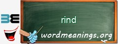 WordMeaning blackboard for rind